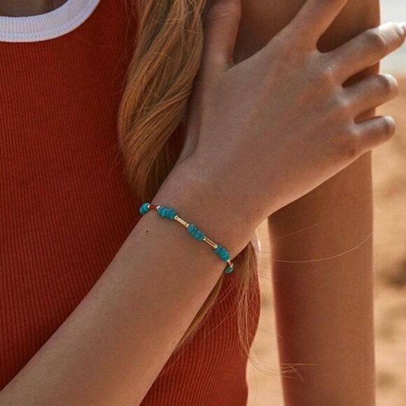 bohemian blue bracelet A596 - Picture 1 of 4